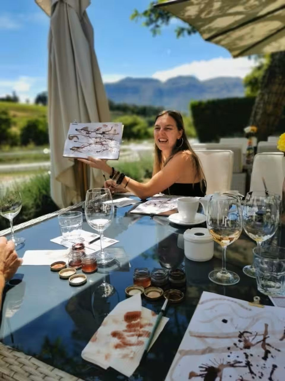Paint with red wine in Cape Town