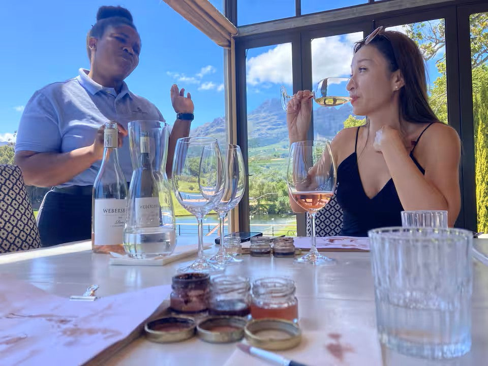 Paint with red wine in Cape Town