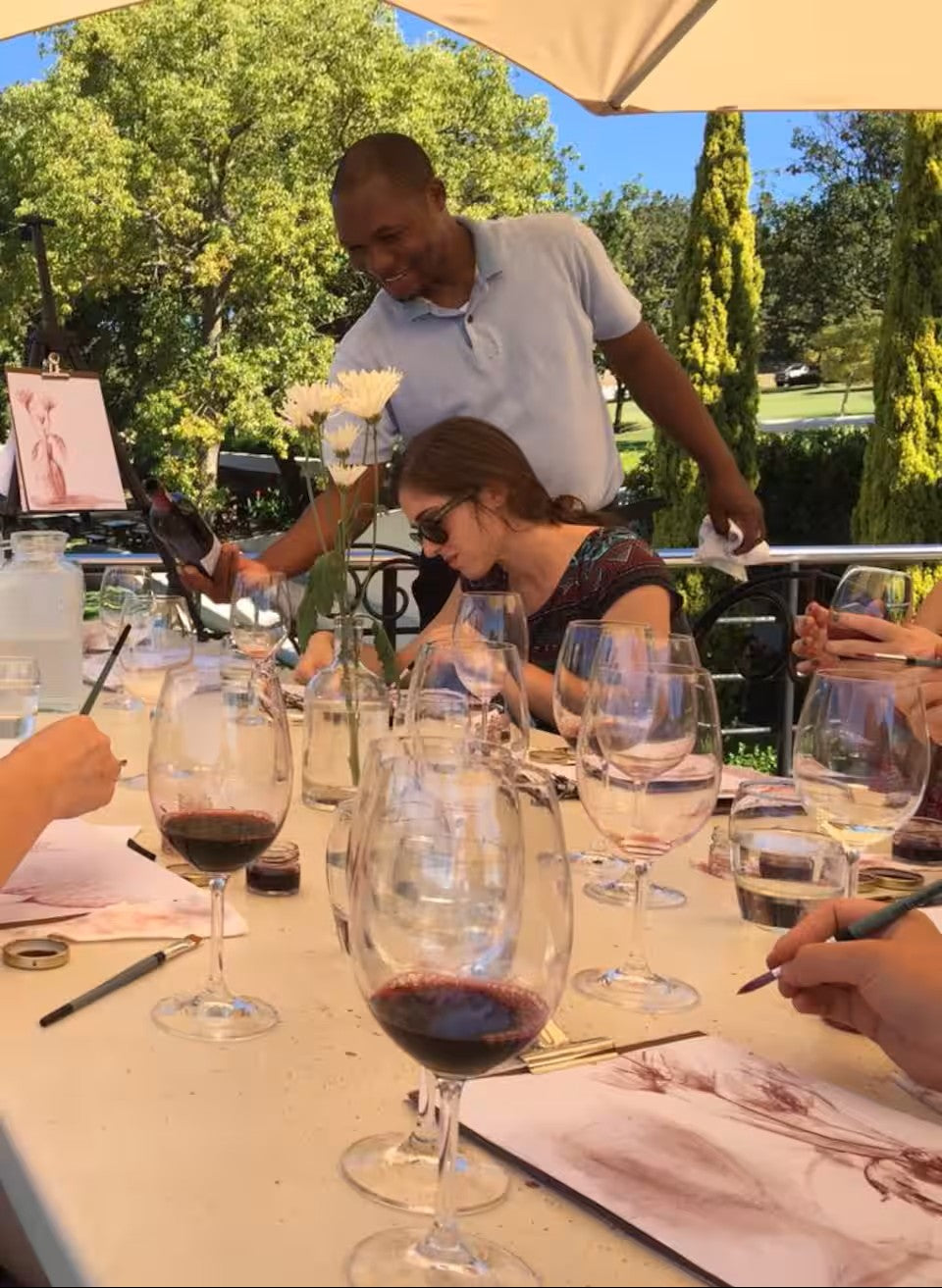 Paint with red wine in Cape Town
