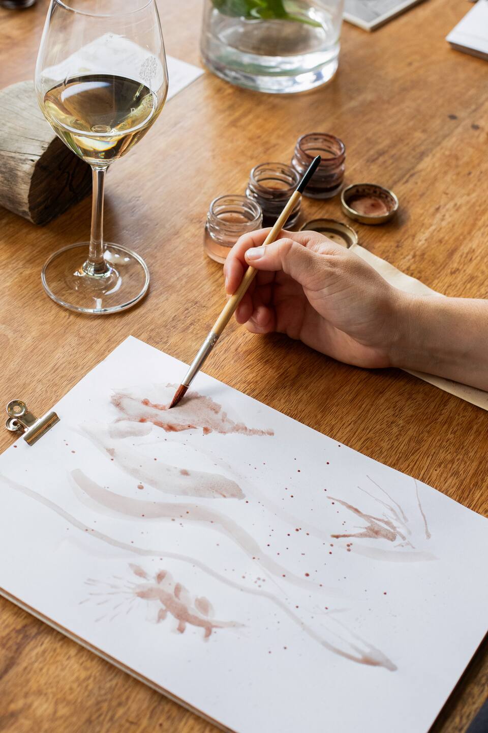 Paint with red wine in Cape Town