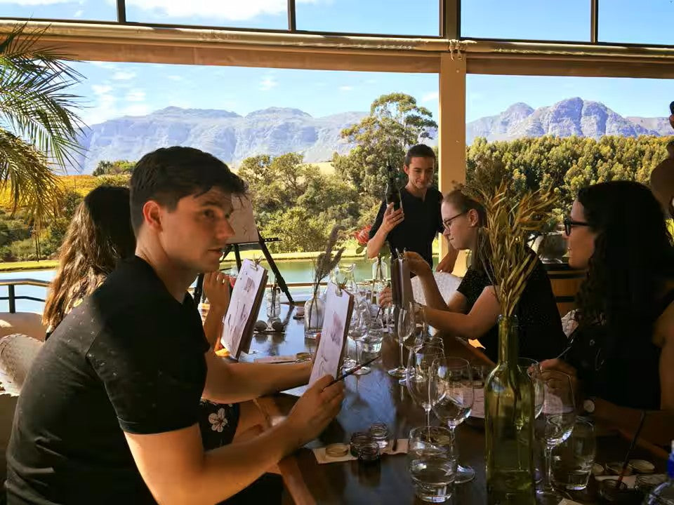 Paint with red wine in Cape Town