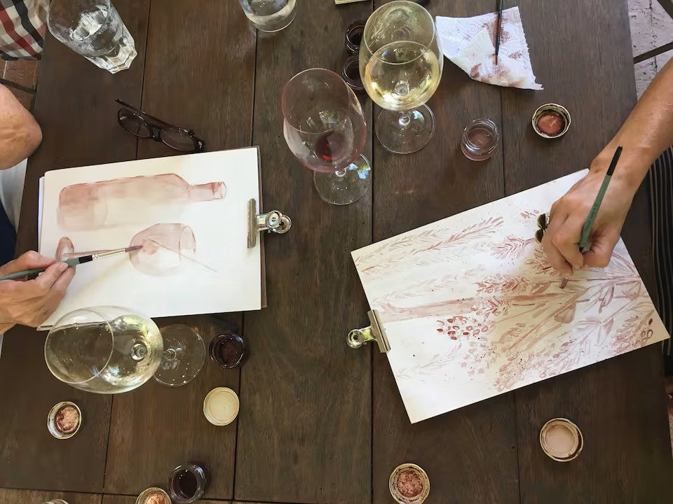 Paint with red wine in Cape Town