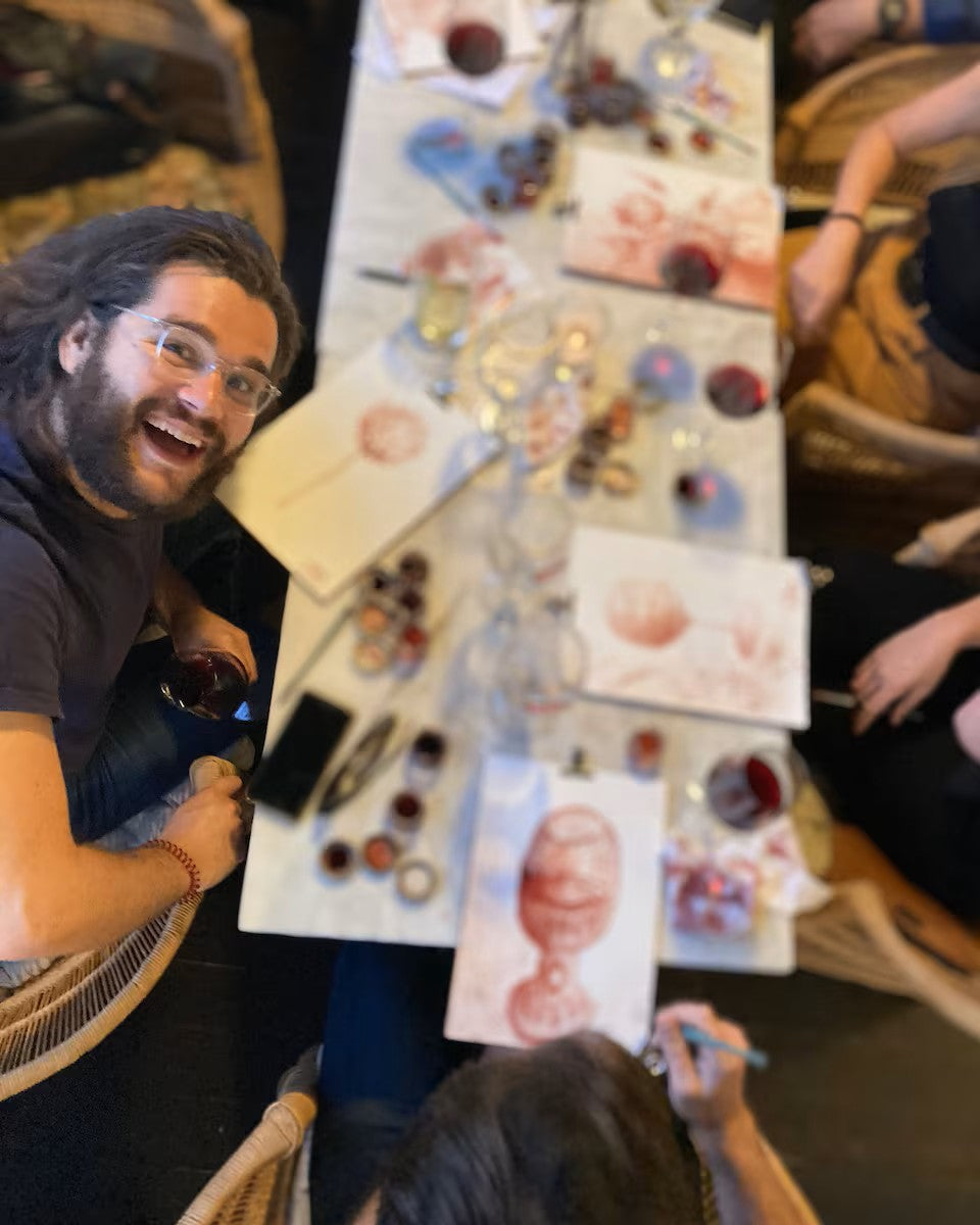 Paint with red wine in Cape Town